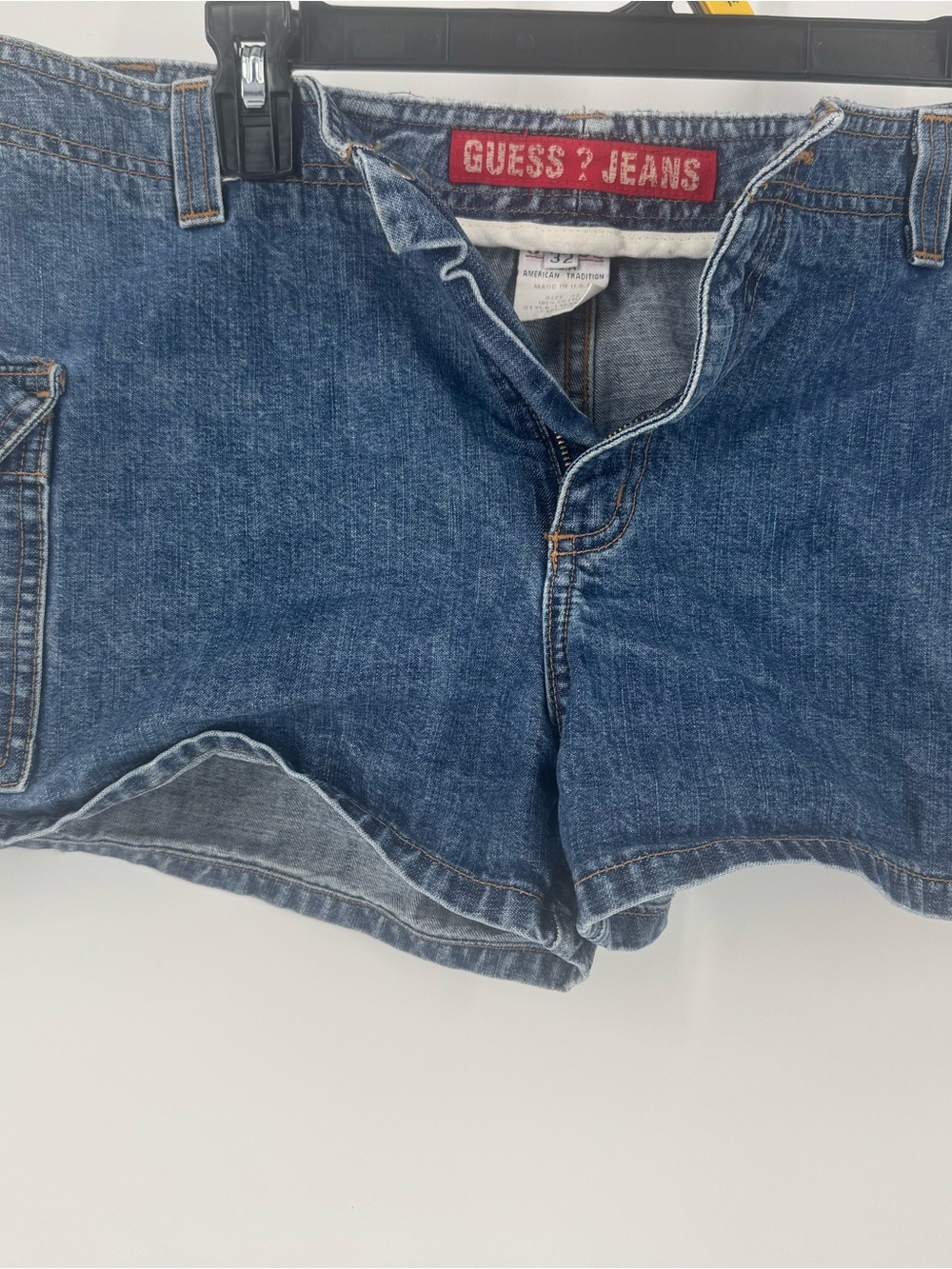GUESS Blue Denim Cargo Shorts